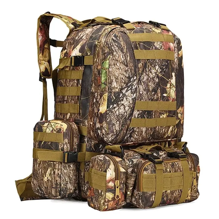 Sac à dos de randonnée 4 en 1, grand volume, 50L, étanche, cuir chevelu d'érable, bionique, camsalom