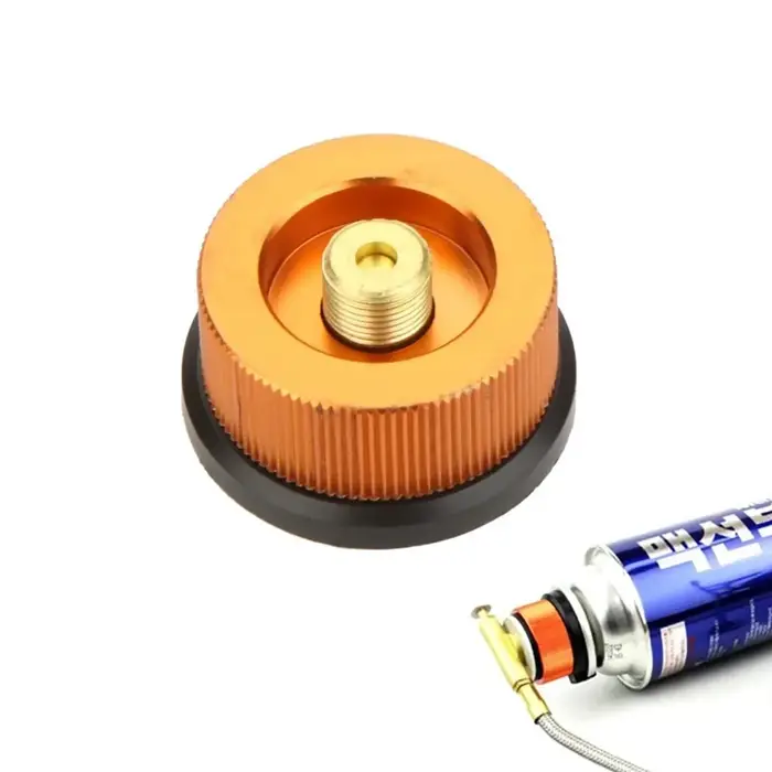 Adaptateur de brûleur de poêle de Camping en plein air, connecteur de convertisseur de four de Type fendu, adaptateur de cylindre de réservoir de cartouche de gaz à arrêt automatique