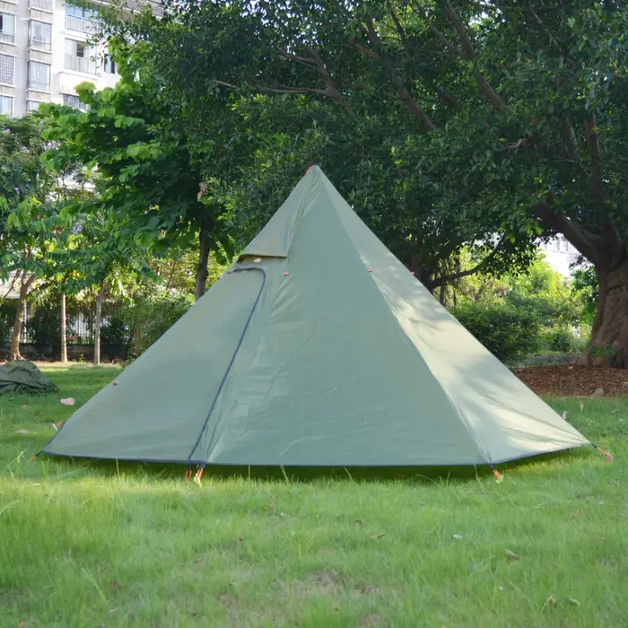 Té de Camping en plein air ultraléger, tente pyramide Silnylon étanche, grande tente sans tige, sac 