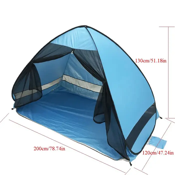 Tente à ouverture rapide pour 1 à 2 personnes, Protection UV anti-moustiques, rideau pare-soleil Portable automatique pour Camping en plein air