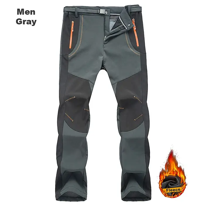 LNGXO – pantalon de randonnée en molleton épais et chaud pour homme