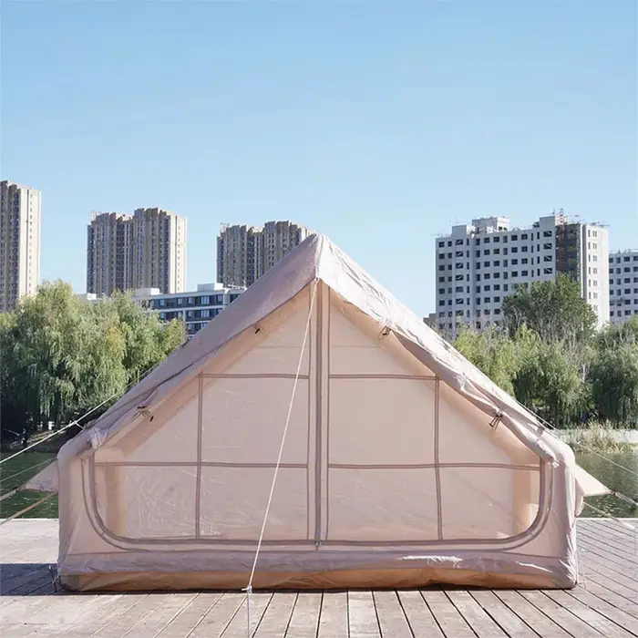 Tente de camping gonflable pop-up imperméable en tissu Oxford pour l'extérieur
