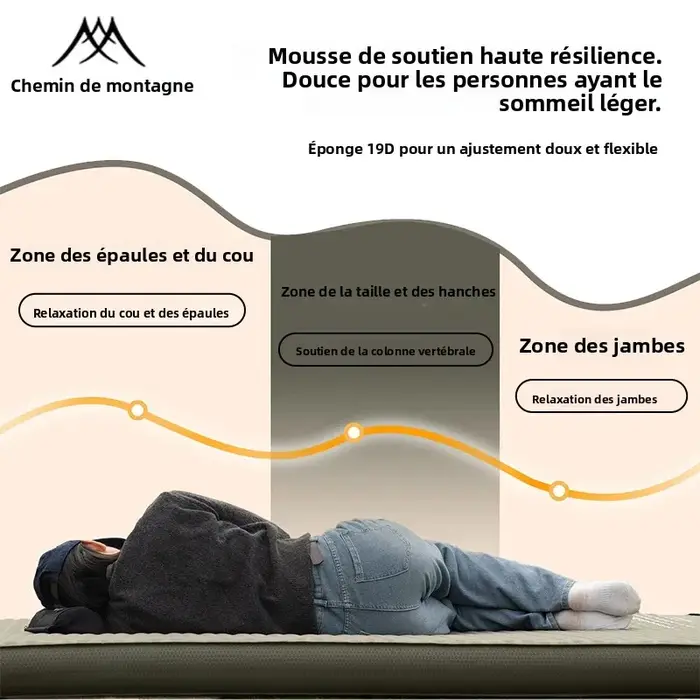 Matelas gonflable Mountainhiker édition améliorée 10 cm de hauteur