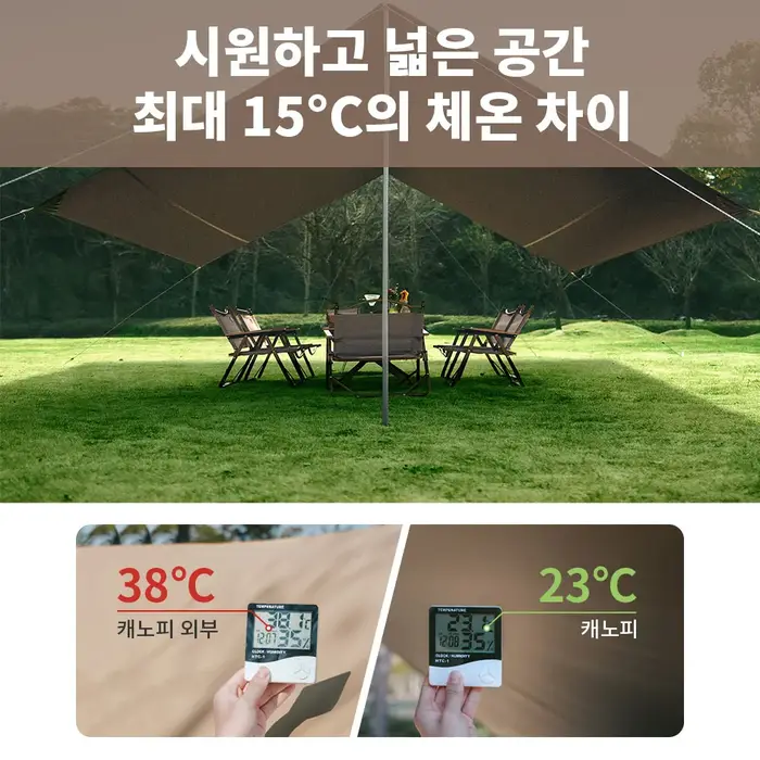 Naturehike Camping abri solaire été 10-12 personnes auvent 17 ㎡   Pare-soleil, parc extérieur, tente