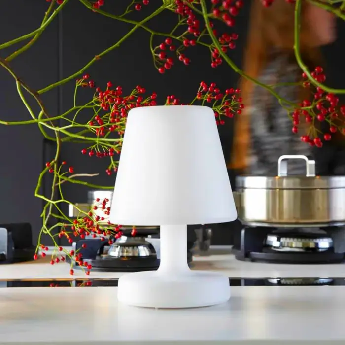 Lampe de table LED extérieure avec télécommande, lumière à intensité variable, charge USB, lanternes