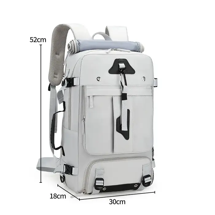 Sac à dos grande capacité 60L pour homme, extensible, pour voyage en extérieur, avec compartiment à chaussures, modèle 2026