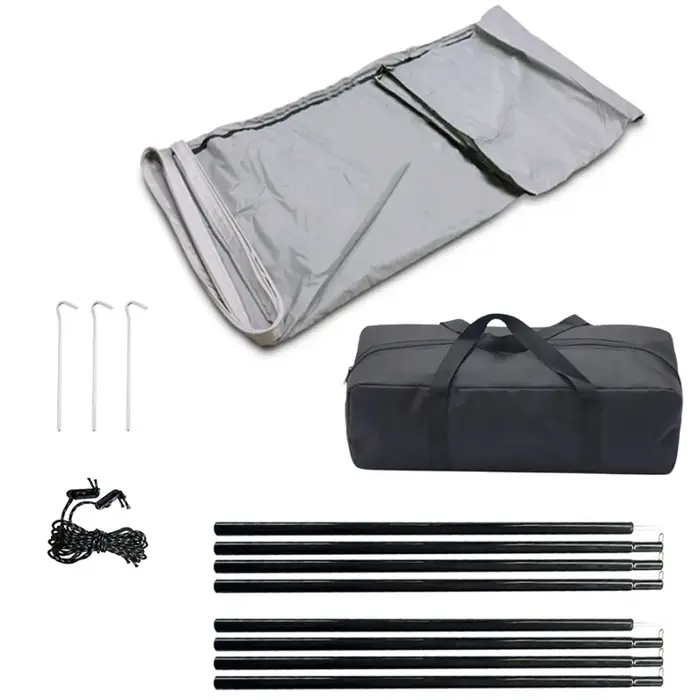 Ensemble de tente de camping pour camping-car, auvent de protection solaire pour camping-car, tente latérale pour caravane, tente extérieure 3x2,4m avec sac de rangement pour accessoires de caravane