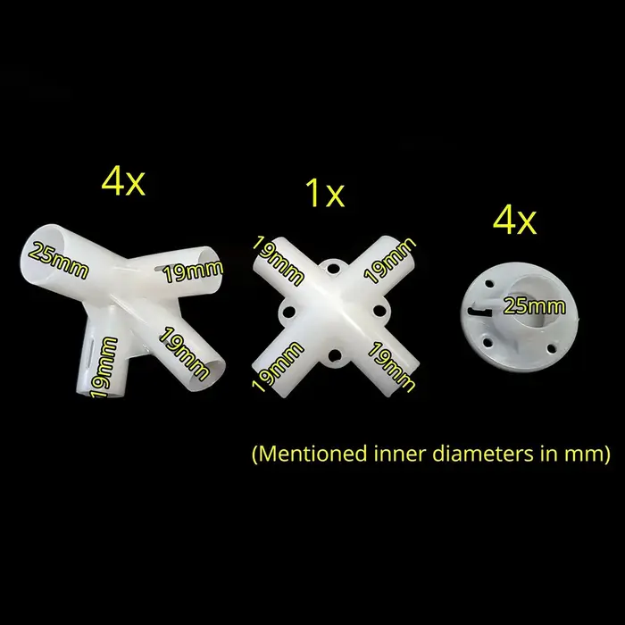 Pièces de rechange pour auvent de Gazebo 3x3m, pieds de tente, connecteur central d'angle 25/19mm, pièces de connecteur de tente, accessoires de Camping en plein air