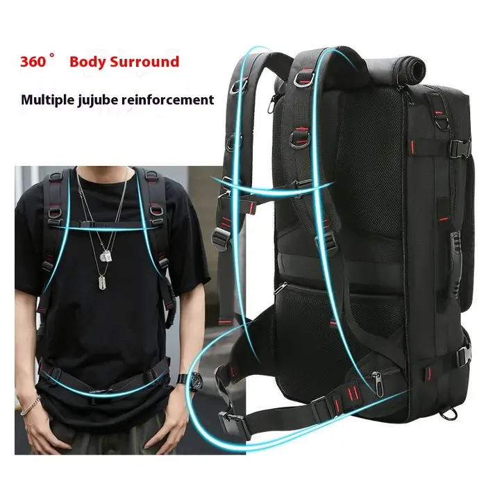 Sac à dos de voyage de grande capacité 50L 70L