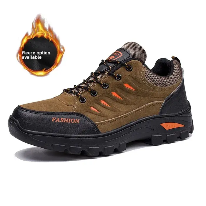 Chaussures d'escalade d'extérieur pour hommes, doublées polaire, nouvelle mode 2026, semelle épaisse, confortables, décontractées, polyvalentes, chaussures de sport en coton