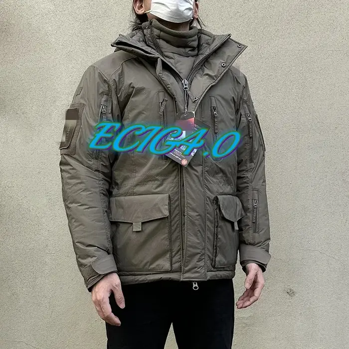 ECIG-Manteau Polaire en Coton pour l'Extérieur, Veste Douce et Chaude ou Pantalon 4.0 Coton pour le