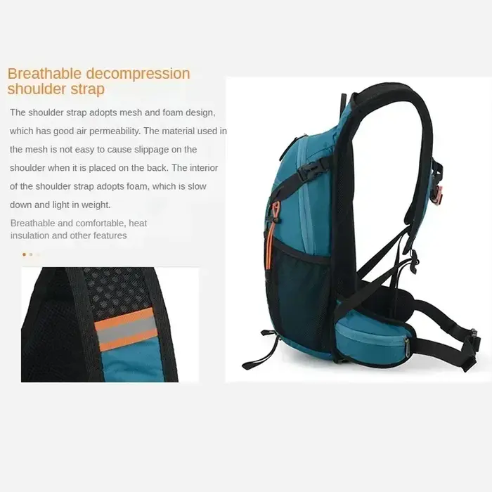 25L imperméable à l'eau respirant camping en plein air sac à dos grande capacité
