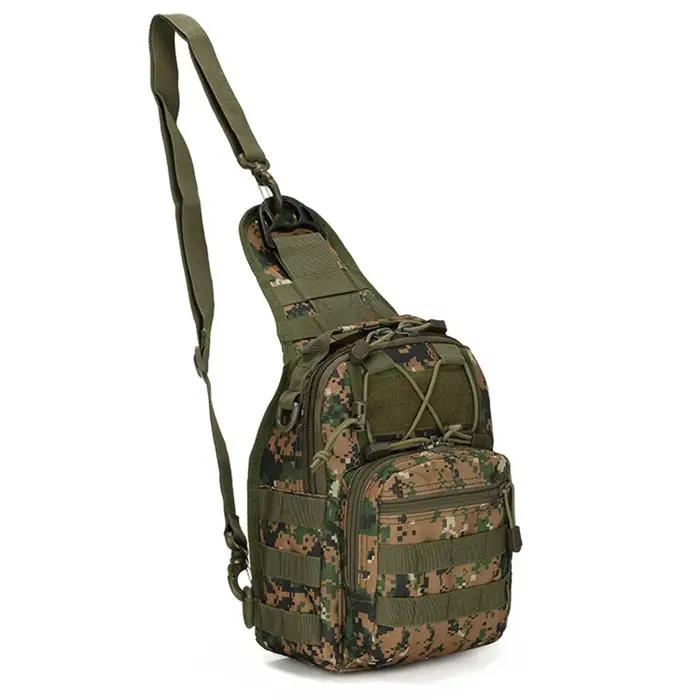 Sac à bandoulière tactique Oxford étanche 800D, petit sac de poitrine, sac à dos de sport de plein a