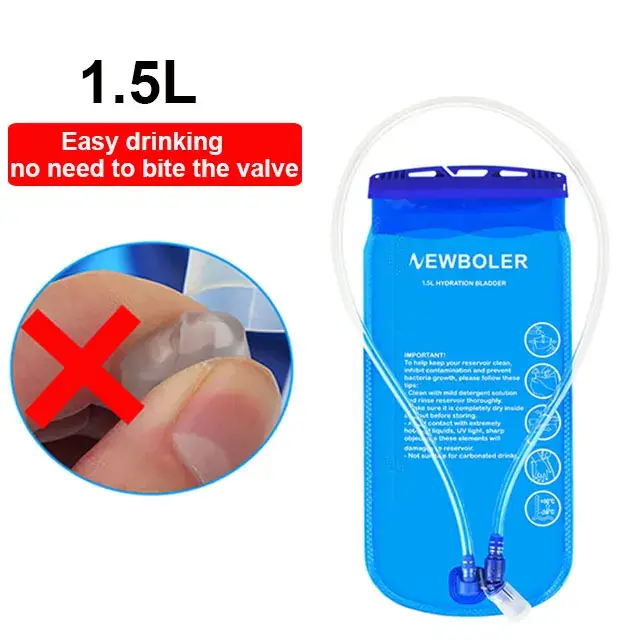 NEWBOLER – sac de rangement pour réservoir d'eau, sac d'hydratation sans BPA, 1,5 l, 2l, 3l, gilet d