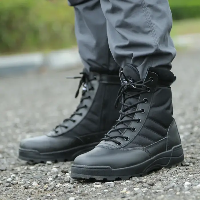 Bottes Skip pour hommes, chaussures de sécurité de travail, force spéciale, bottes du désert, randonnée en plein air, chaussures de rinçage