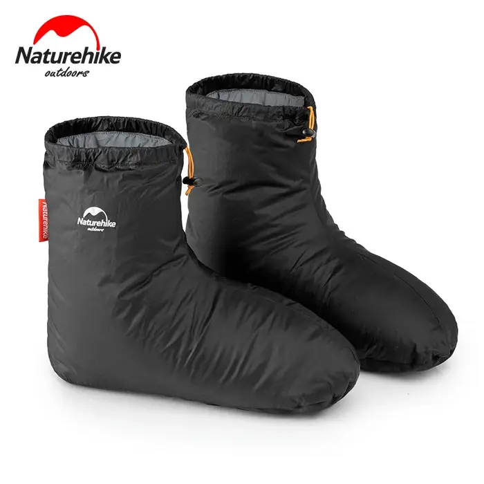 Naturehike – chaussettes en duvet d'oie, accessoires pour sac de couchage, pantoufles de Camping en plein air, chaussettes souples unisexes, résistantes à l'eau chaude, légères