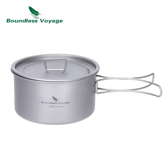 Pot en titane léger pour Voyage sans limites, ensemble de cuisine Portable en plein air, Pot de sac 