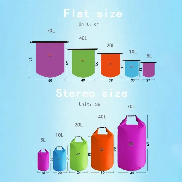 Sac étanche de grande capacité pour camping
