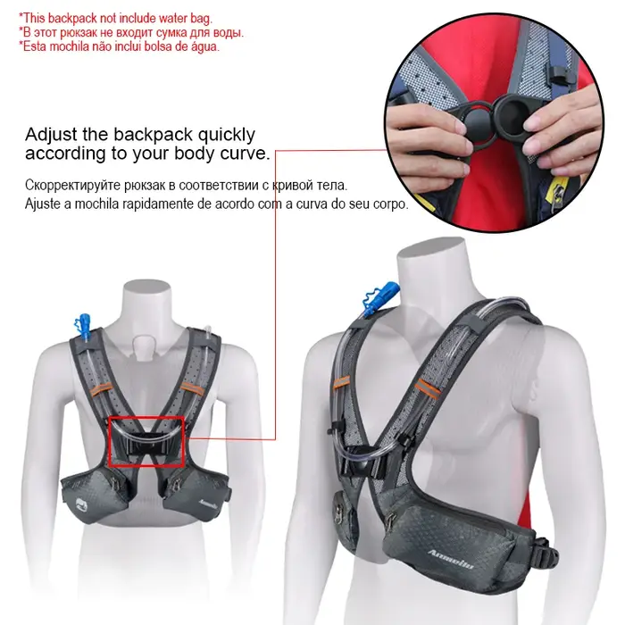Randonnée hydratation course sac à dos hommes 5L Camping avec bouteille d'eau vtt cyclisme sacs à dos