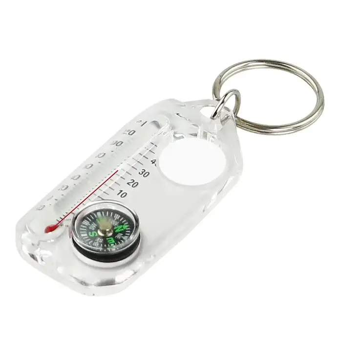 Boussole de randonnée porte-clés, accessoires de guidage directionnel extérieur, gadget boussole por