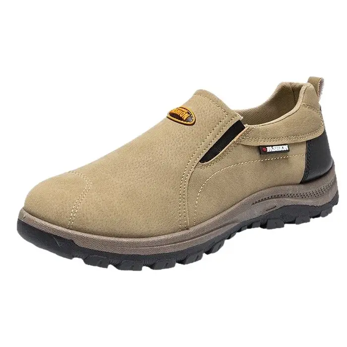 Chaussures de randonnée décontractées pour hommes, grande taille, respirantes, à bout rond, à talon bas, semelle extérieure en PVC, pour le travail en extérieur