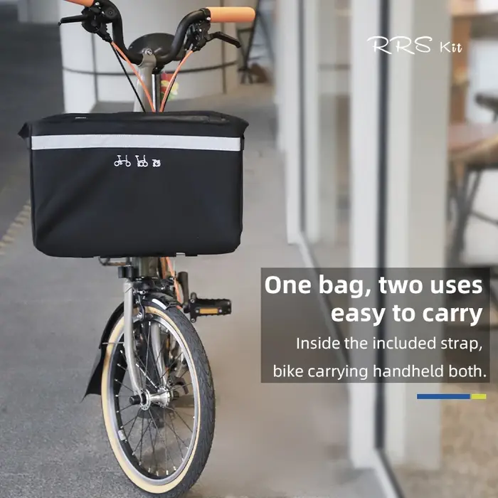Sac de rangement avant pour vélo pliant Bromsilice, panier à légumes, support rapide interne, original
