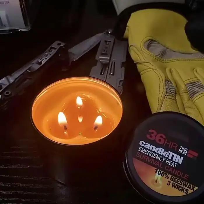 Bougies à combustion longue bougie de Camping avec pot 36 heures lampe à 3 mèches
