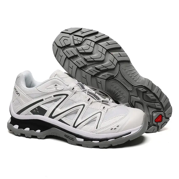 Chaussures de trail running imperméables Salomon XA QUEST Pro 3D pour homme, beige/blanc, randonnée 