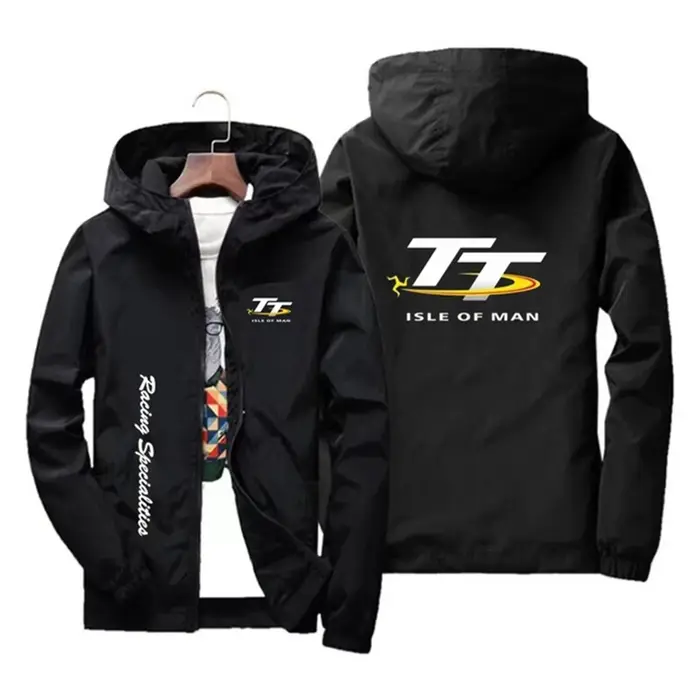 Veste Coupe-Vent à Capuche pour Homme, Fermeture Éclair, Sports de Plein Air, vaccage Rapide, Tour d