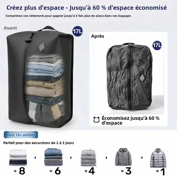Sacs de rangement sous vide en TPU