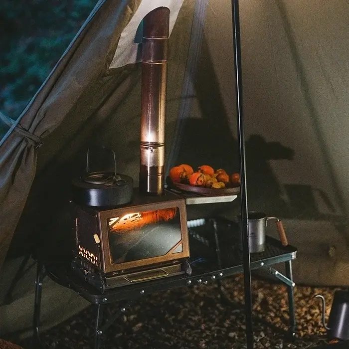 Naturehike poêle à bois Portable pliable en acier inoxydable