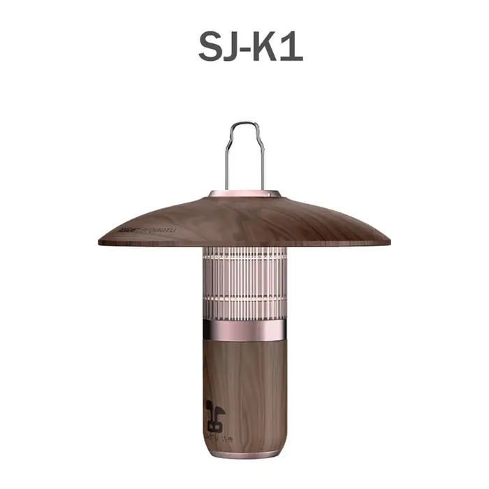 TARKA Camping lanterne lampe en noyer multifonctionnel lumière LED extérieur rétro exquis suspendu a