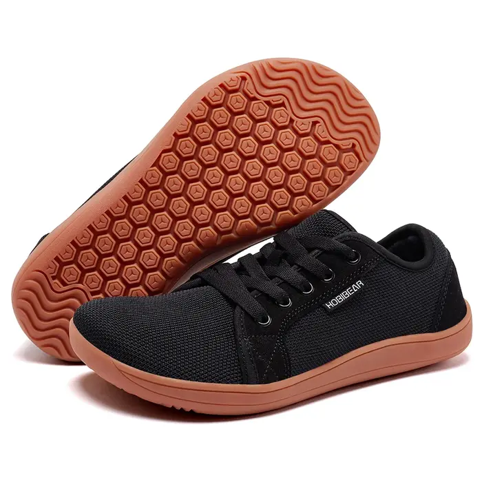 HOBIBEAR Chaussures larges pieds nus pour hommes pour course sur sentier unisexe