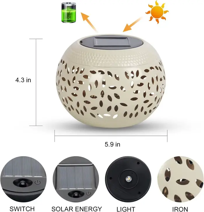 Lanternes de table solaires extérieures imperméables-lampe LED lampes