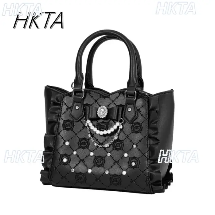 Doux filles japonais sac fourre-tout été nouveau mignon sac à main perle strass épaule sac
