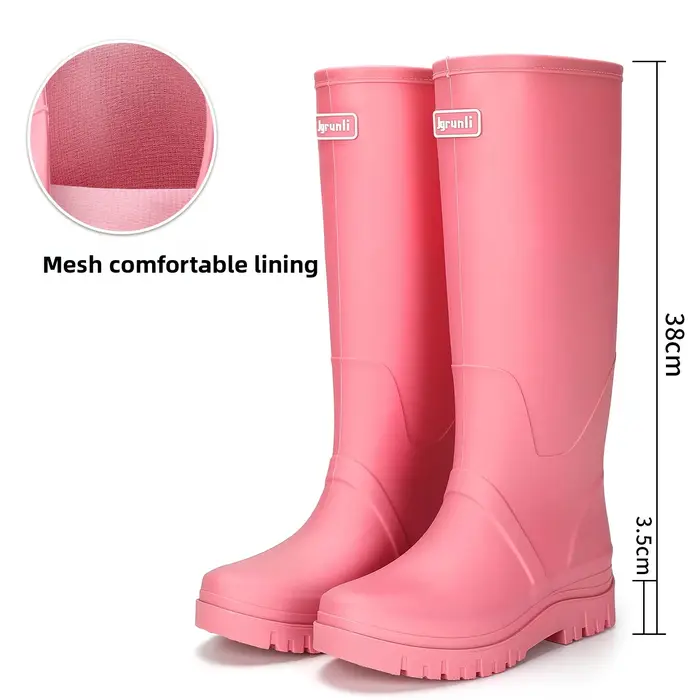 Bottes de pluie pour femmes, nouvelle mode, hautes, antidérapantes, pour la randonnée en extérieur, résistantes à l'usure, en caoutchouc