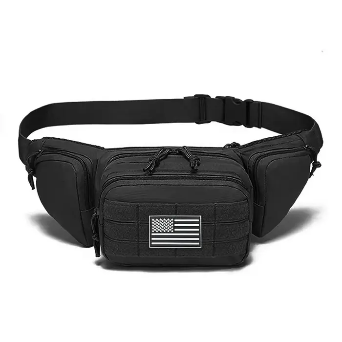 Sac banane léger pour sports de plein air, multifonctionnel, pour course à pied, randonnée, sac bandoulière pour téléphone portable, en tissu Oxford imperméable, camouflage