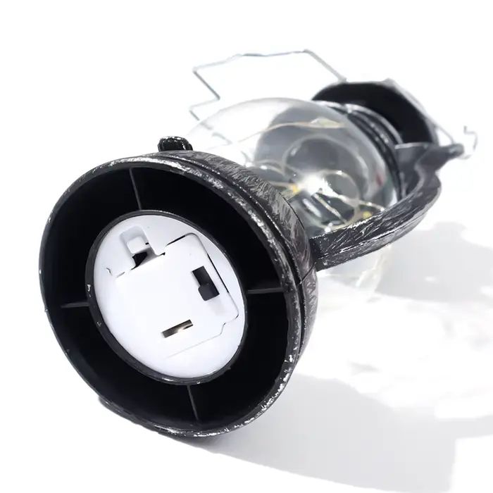 LED rétro lampe Portable Camping en plein air lanterne dynamique flamme lumière alimenté par batterie tente