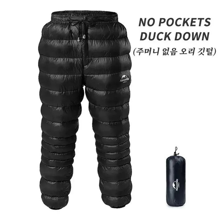 Natureifa-Pantalon de camping en duvet pour homme et femme