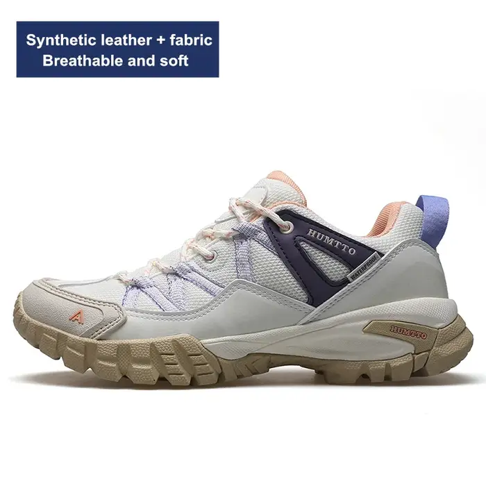 HUMTTO – bottes de randonnée imperméables pour femme, chaussures de luxe de styliste, en cuir, colle