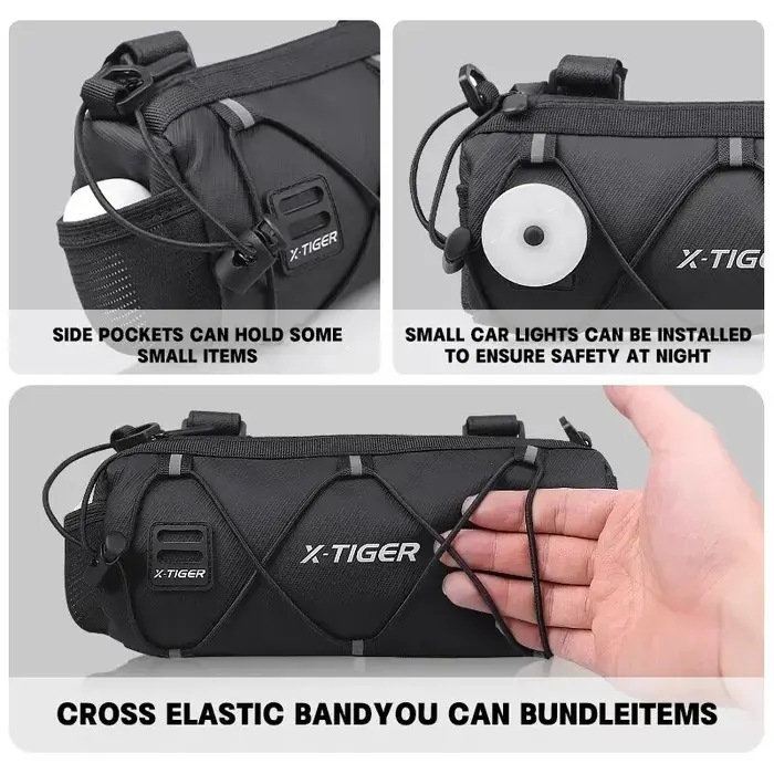X-TIGER sac de vélo Portable guidon multi-usages grande capacité sac à dos vtt route cyclisme cadre Tube sac sacs à bandoulière