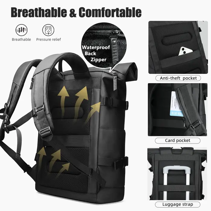 HcanKcan-Sac à Dos à Roulettes Extensible