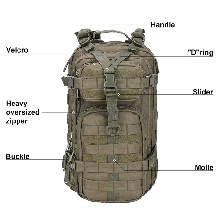 LQARMY 35L sac à dos tactique Molle sac à dos d'assaut hommes femmes sacs à dos voyage Camping Mochi