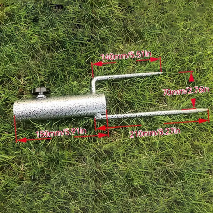 Structure de tente de camping avec piquets de fixation au sol