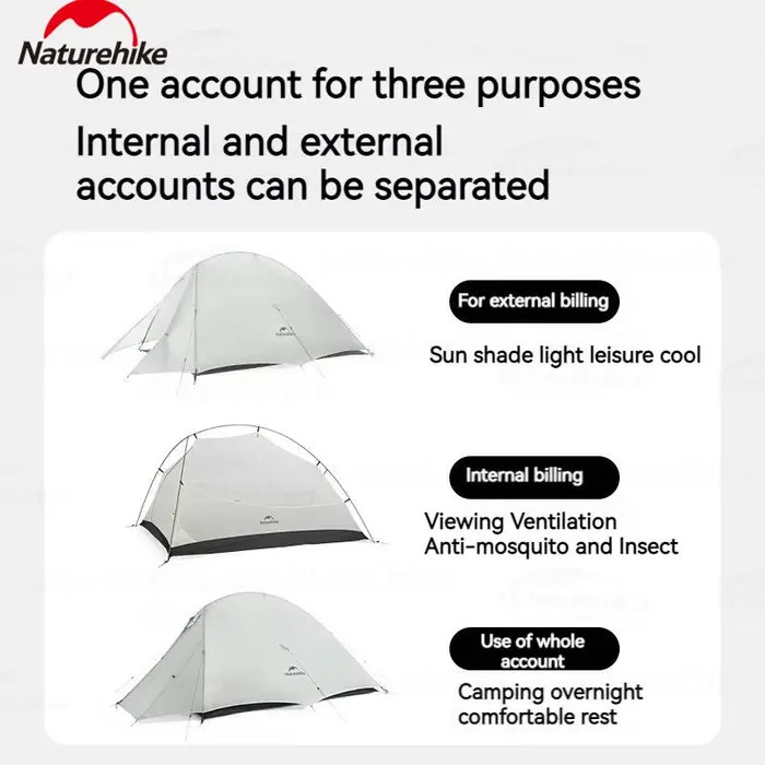 Natureifa-Tente Cloud Up UL ultralégère pour 1 à 2 personnes