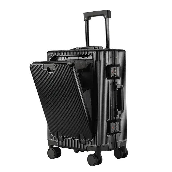 Valise de voyage portable de haute qualité à ouverture frontale pour ordinateur portable, bagage à r