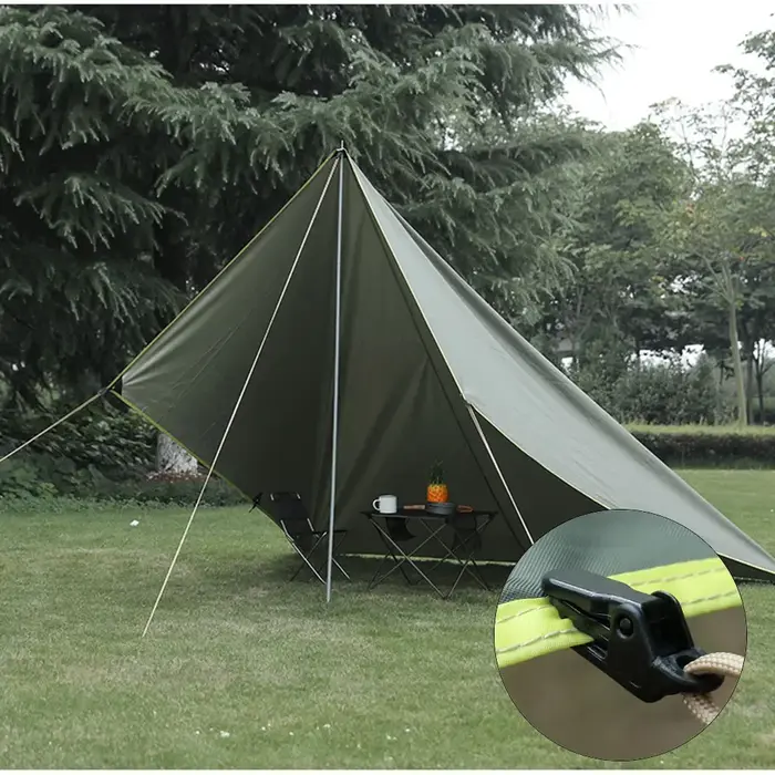 10/15/20 pièces auvent pince bâche Clips Snap cintres tente Camping survie serrer outil pour Camp en