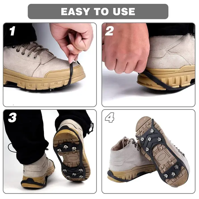 Crampons à 8 dents pour bottes de neige et de glace