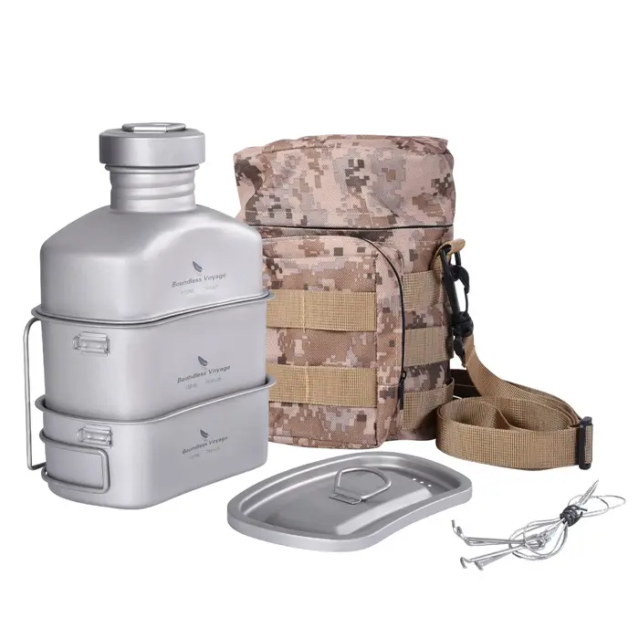 Cantine militaire en titane Voyage sans limites