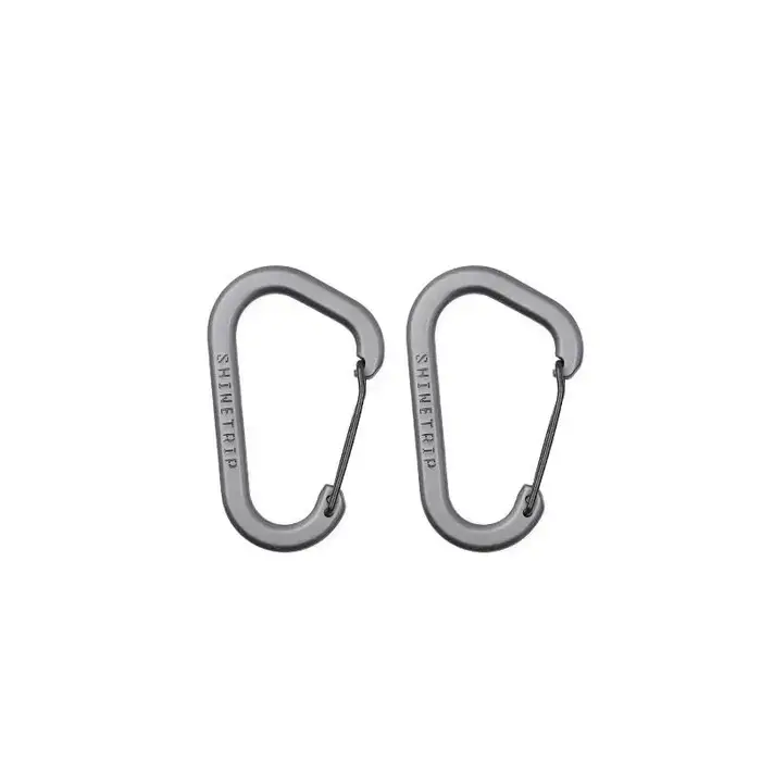 Mousqueton léger à anneau en D, 2 pièces, Clips de sangle pour sac à main, équipement de survie en p